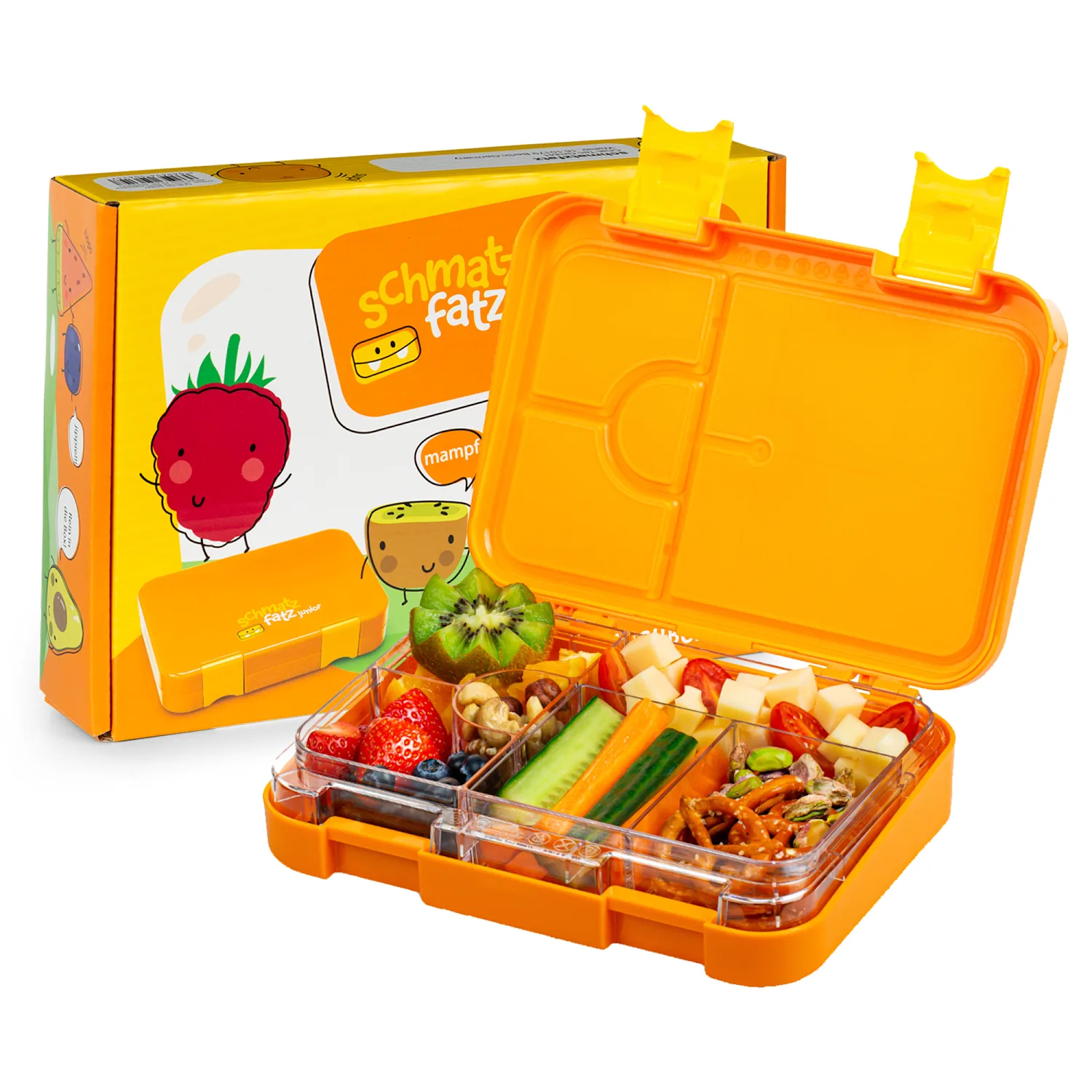 ظرف غذا جونیور کلارشتاین آلمان klarstein Brotdose با بخش‌ بندی ZWILLING آلمان - طراحی منحصر به فرد و کاربردی نارنجی